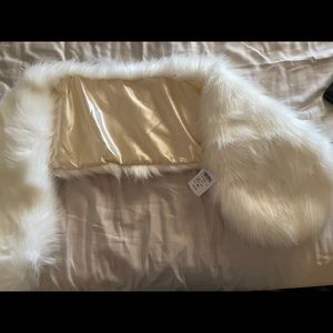Faux fur shawl